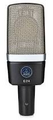AKG C214 - What we use in the studio. The large diaphragm and the very high quality captures all the nuances of the voices. You can also set the pattern for a crowd or an individual.