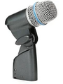 Shure Beta52a - Kick mic. Huge diaphragm mic. Usually used for floor sounds in Foley. Very good for low registers.