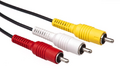 RCA pinplug (or just RCA) - Often the inputs into a mixer. Go from the Show Cue Systems computer to the submixer. CD player (if any) into mixer